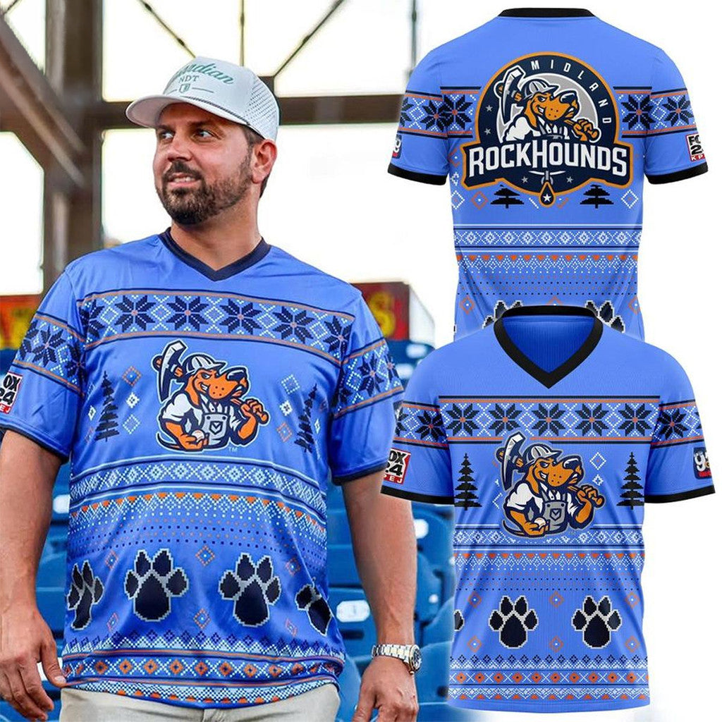 Midland Rockhounds 2026 Christmas In July T-Shirt Rockhounds Merch Gifts For Baseball Fans - Loomnari