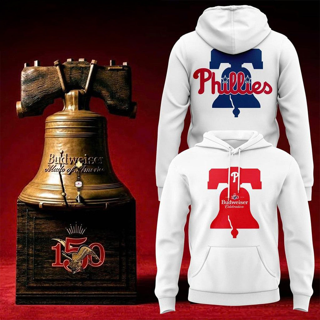 Philadelphia Phillies X Budweiser 150Th Anniversary 2026 Hoodie Phillies Merch Gift For Fans - Loomnari