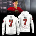 Tampa Bay Buccaneers X BTS Jin Hoodie 2026 BTS World Tour Arirang Merch Signed Gift For Fans - Loomnari