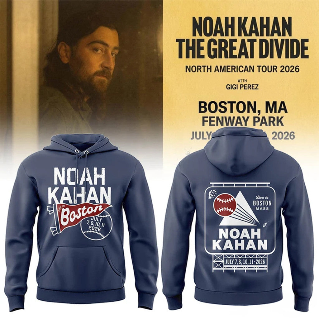 Noah Kahan X Boston Red Sox The Great Divide Tour 2026 Hoodie Noah Kahan Boston Merch Fan Gifts - Loomnari