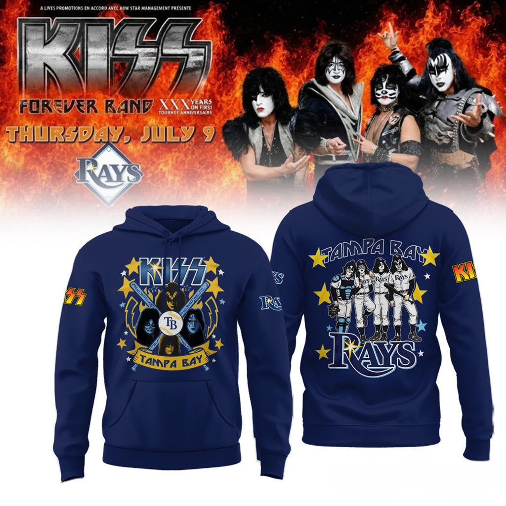 Tampa Bay Rays KISS Forever Band Tour 2026 Hoodie KISS Merch Music Lover Gift Ideas For Him - Loomnari