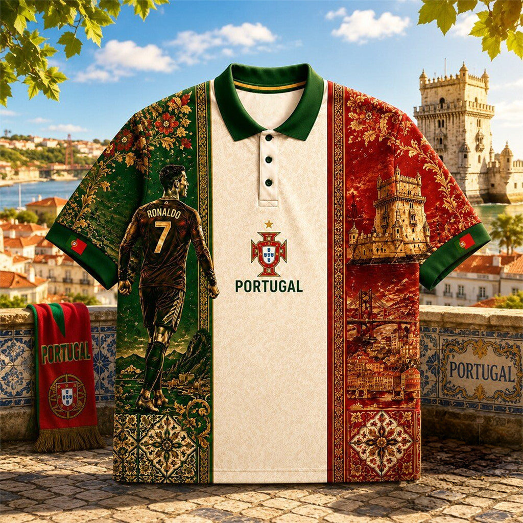 Cristiano Ronaldo Portugal CR7 One Last Dance Polo Shirt 2026 #7 Ronaldo Merch Fan Gifts - Loomnari