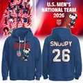 USA Soccer X Peanuts Hoodie 2026 USMNT Merch Soccer Fan Apparel Gift for Brothers - Loomnari