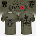 New Zealand Warriors Anzac Day 2026 Polo Shirt Lest We Forget Shirts NZ Warriors Merch - Loomnari