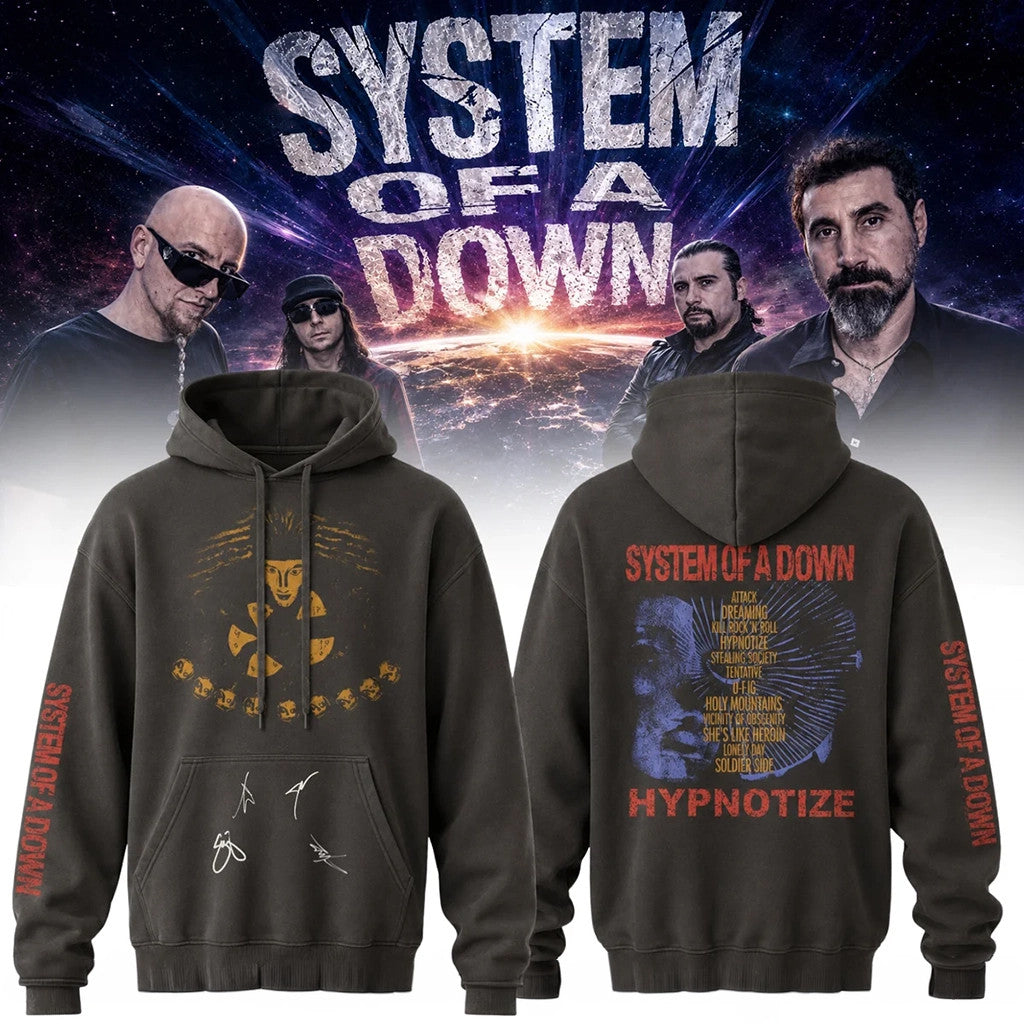 System Of A Down Hypnotize 2026 Signature Hoodie SOAD Merch Best Gifts For Band Fans - Loomnari