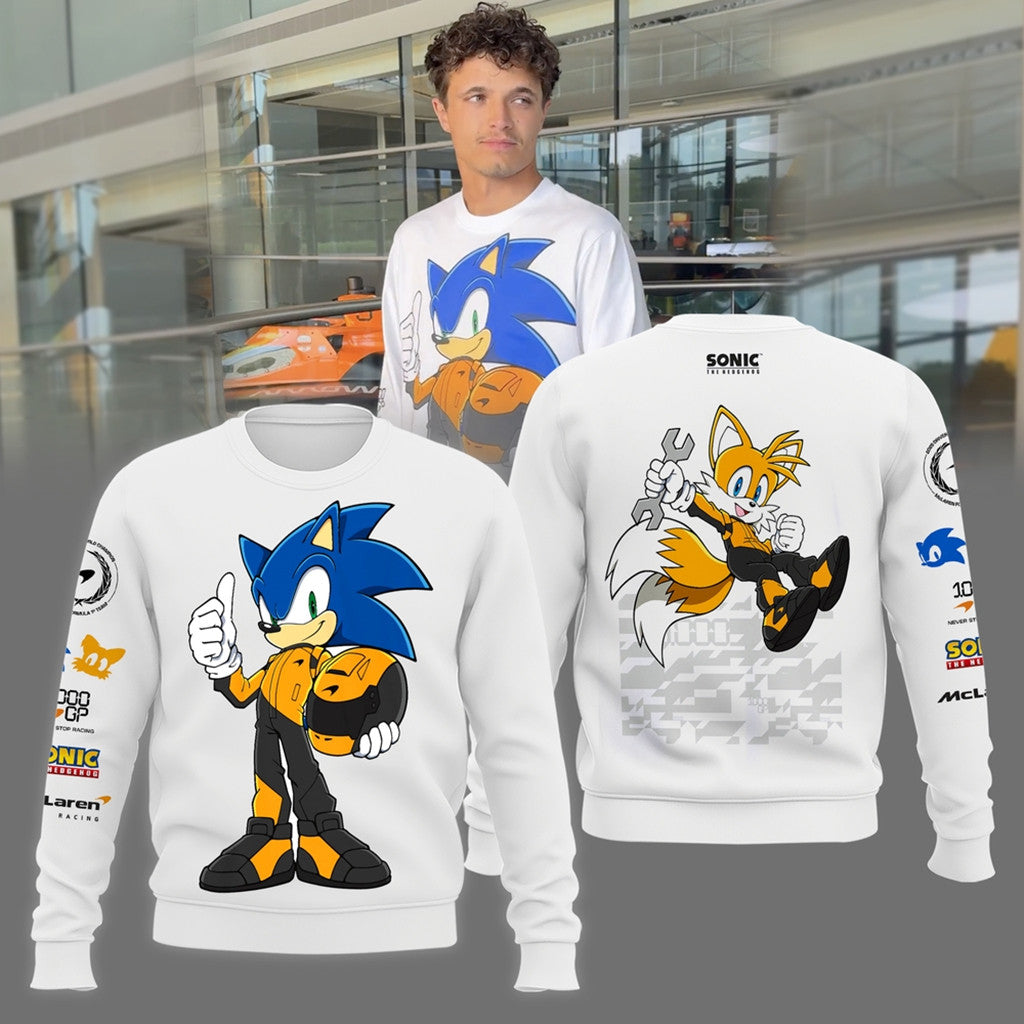 McLaren X Sonic 1000Th Anniversary Sweatshirt McLaren Racing Team Merch Gift For Brothers - Loomnari