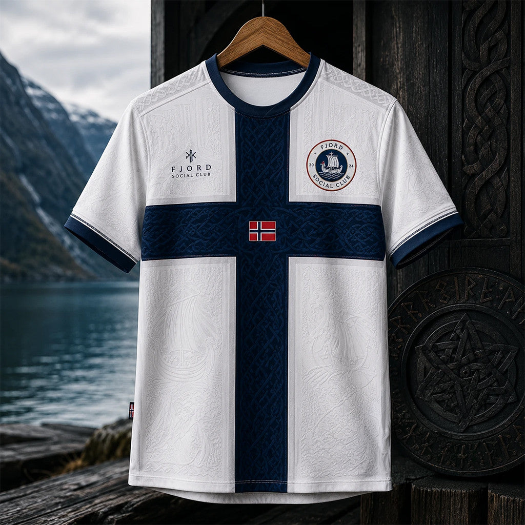 Norway National Team Fjord Social Club Viking Longship Jersey Norway World Cup Merch Gifts - Loomnari