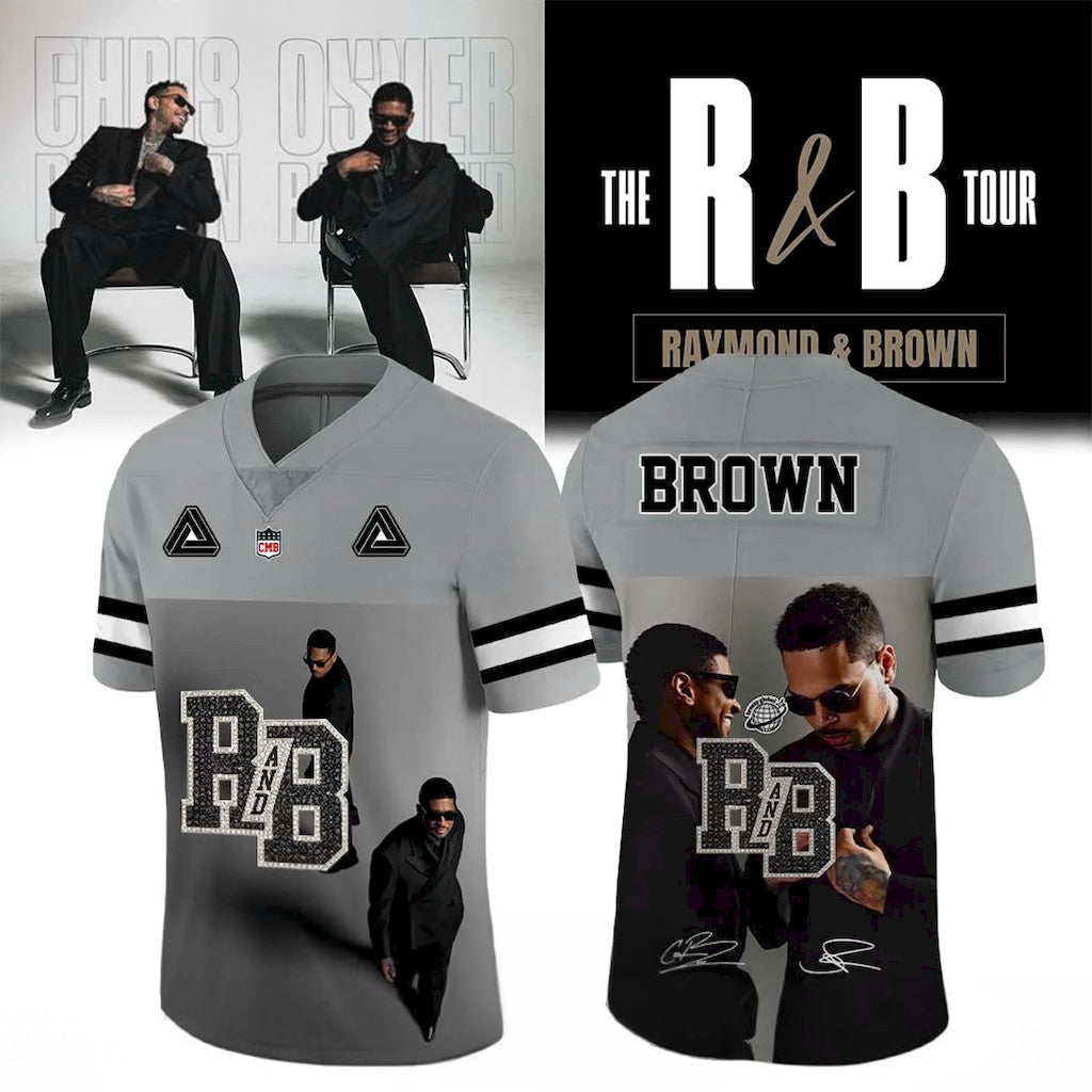 Chris Brown R And B Tour Baseball Jersey Team Brown Jersey RAndB Merch 2026 Gift For Music Fans - Loomnari