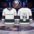 New York Islanders Charlie Kirk In Loving Memory Freedom Hockey Jersey NY Islanders Merch 2026 - Loomnari
