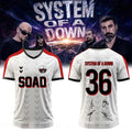 SOAD Merch 2026 System Of A Down Toxicity Tour Signature Jersey Gift For Heavy Metal Fans - Loomnari