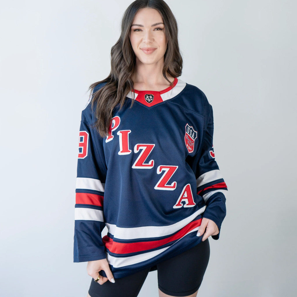 Prince St Pizza Merch 2026 Pizza USA Eichel Hockey Jersey #9 Eichel Jersey Gift For Hockey Fans - Loomnari