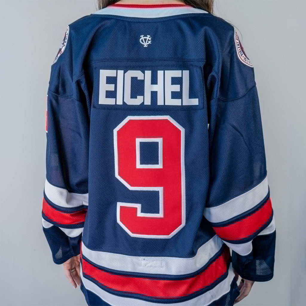Prince St Pizza Merch 2026 Pizza USA Eichel Hockey Jersey #9 Eichel Jersey Gift For Hockey Fans - Loomnari