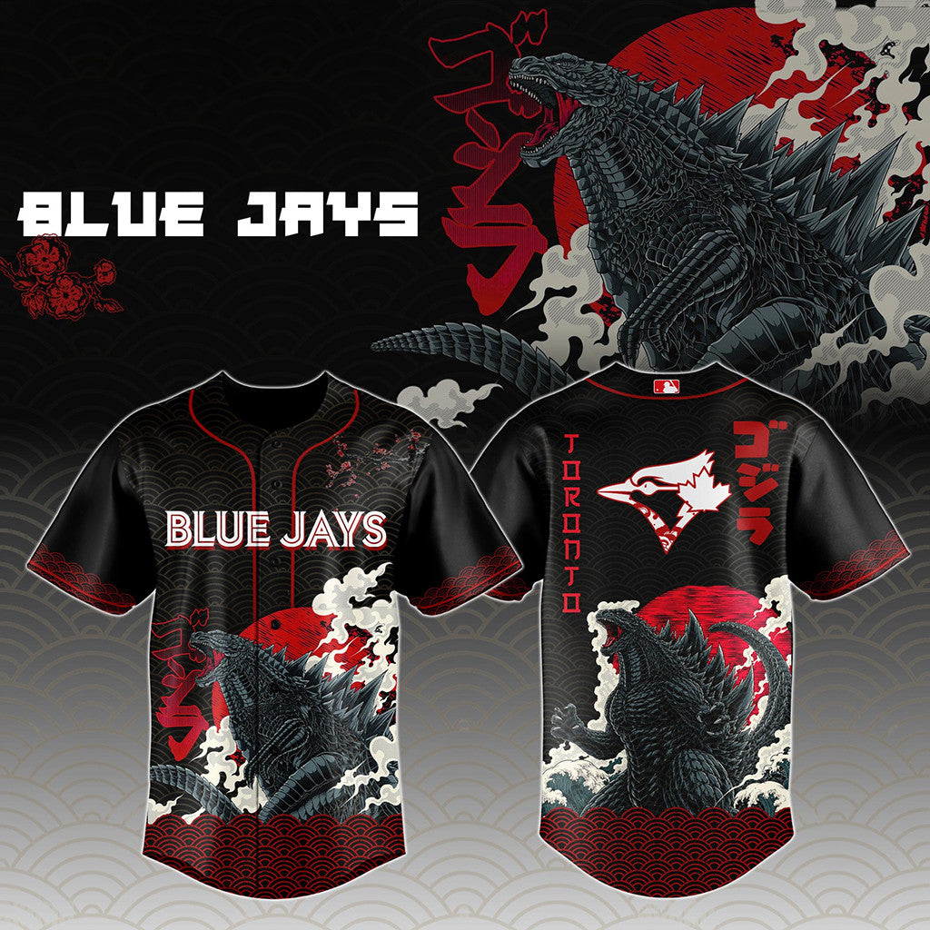 Toronto Blue Jays X King Of The Monsters Baseball Jersey Blue Jays Merch 2026 Brothers Gifts - Loomnari