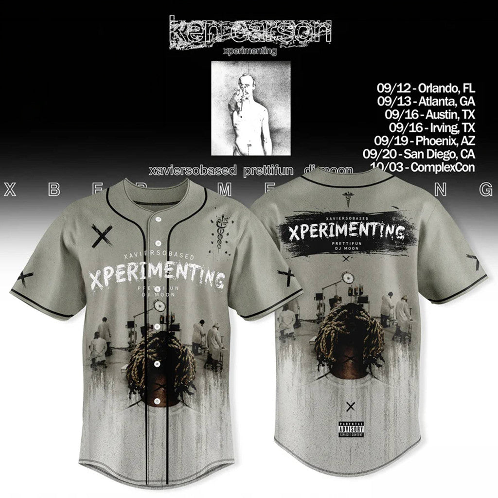 Ken Carson Xperimenting Tour Baseball Jersey 2026 Ken Carson Merch Gift For Hip Hop Fans - Loomnari