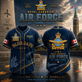 Custom Royal Canadian Air Force Blue Jays Baseball Jersey RCAF Military Aviation Fan Apparel - Loomnari