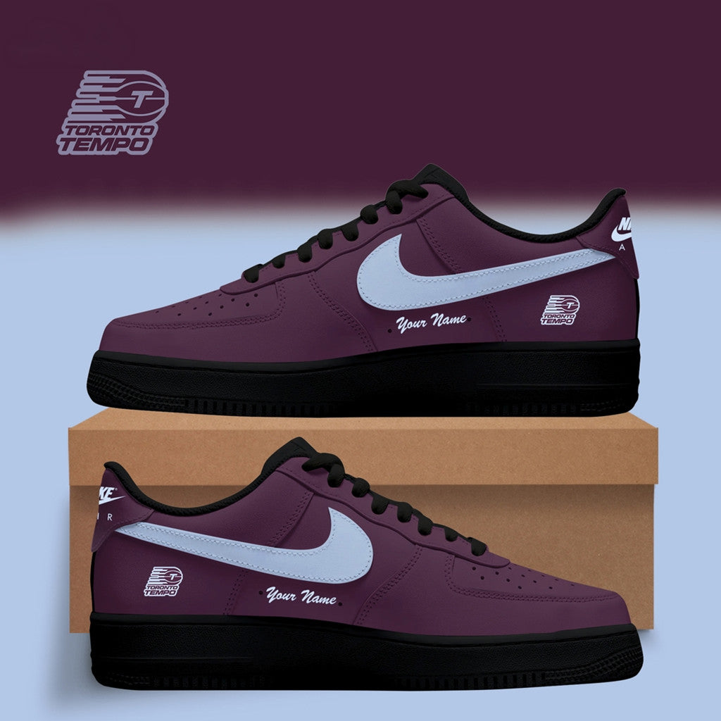 Custom Toronto Tempo WNBA X Back 2 Black Shoes Sneakers Toronto Tempo Merch Gift For Fans - Loomnari