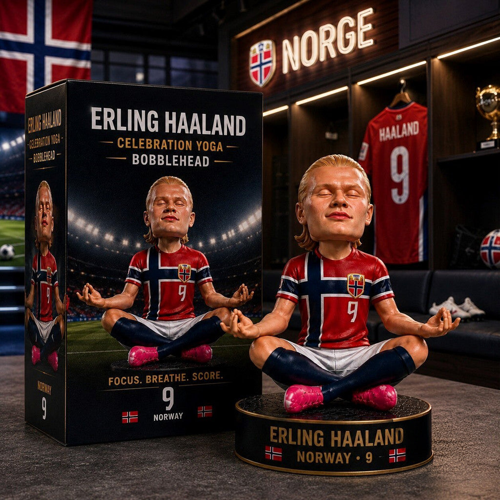 Erling Haaland Celebration Yoga 2026 Bobblehead Funko Pop Focus Breathe Score #9 Haaland Merch - Loomnari
