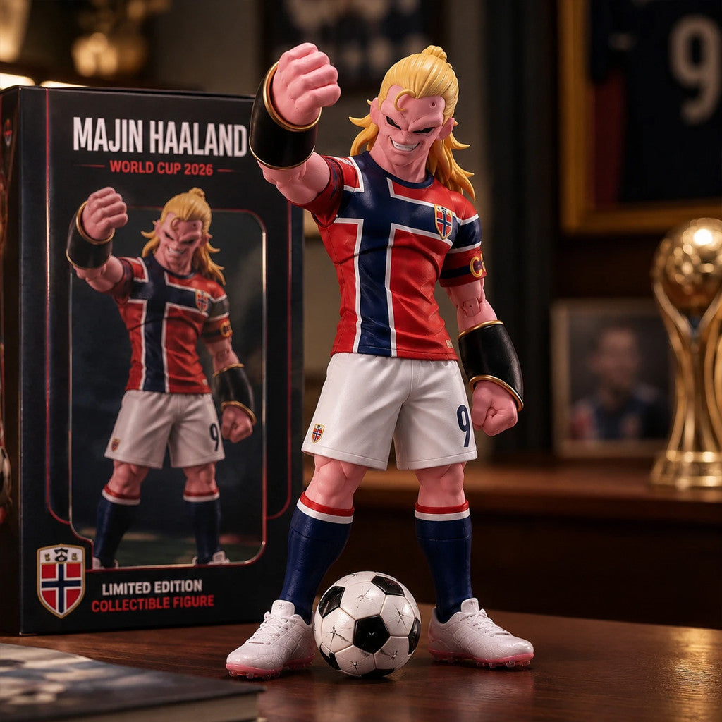 Erling Haaland Majin Buu Inspired World Cup 2026 Funko Pop #9 Erling Haaland Norway Team Merch - Loomnari