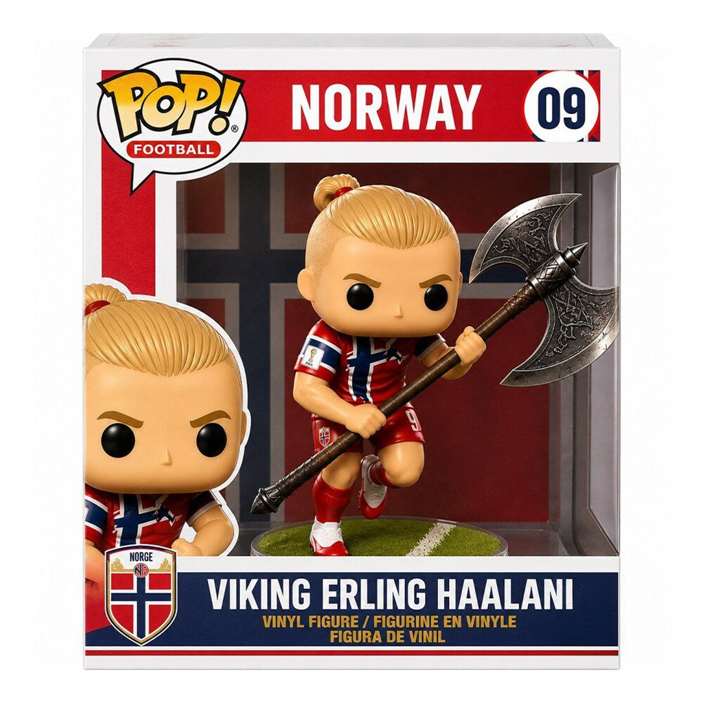 Erling Haaland Viking Meme Funko Pop #9 Norway World Cup 2026 Merch Gift For Soccer Fans - Loomnari