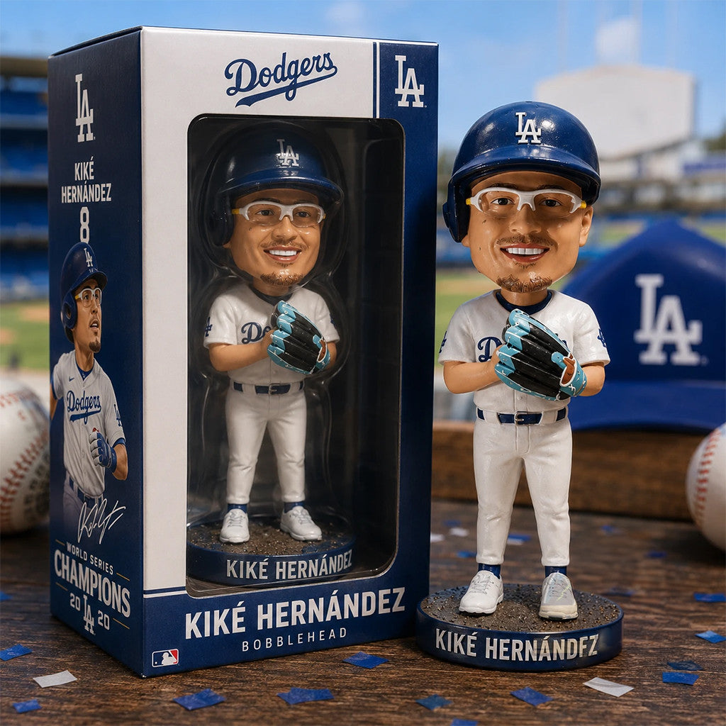 Los Angeles Dodgers Kike Hernandez World Series Champions 2020 Bobblehead Funko Pop Fan Gifts - Loomnari
