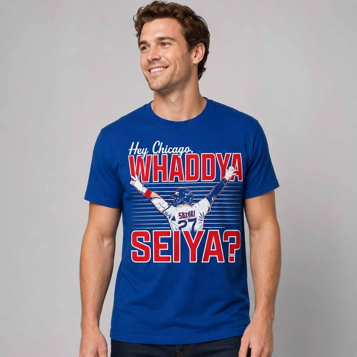 Seiya Suzuki Hey Chicago Whaddya Seiya T-Shirt Seya Suzuki Merch Gift For Sport Fans - Loomnari