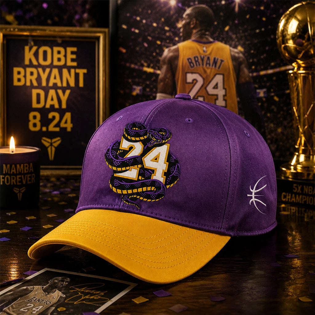 Kobe Bryant Day Black Mamba 24 Tribute Hat Kobe Bryant Merch 2026 Gift For Basketball Fans - Loomnari