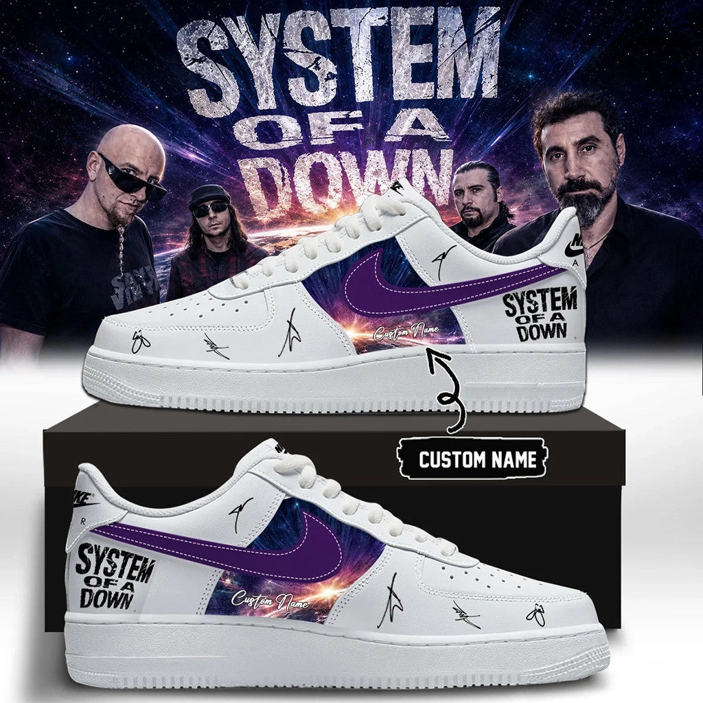 Custom SOAD 2026 Merch System Of A Down Tour Signed Shoes Sneakers Unique Gift For Band Fans - Loomnari
