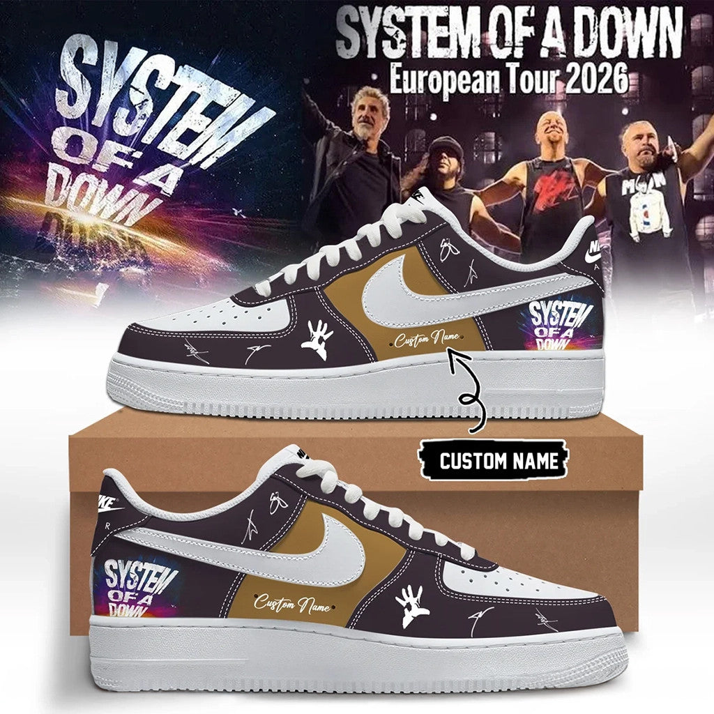 Custom System Of A Down 2026 European Tour Shoes Sneakers SOAD Merch Best Gift For Band Fans - Loomnari