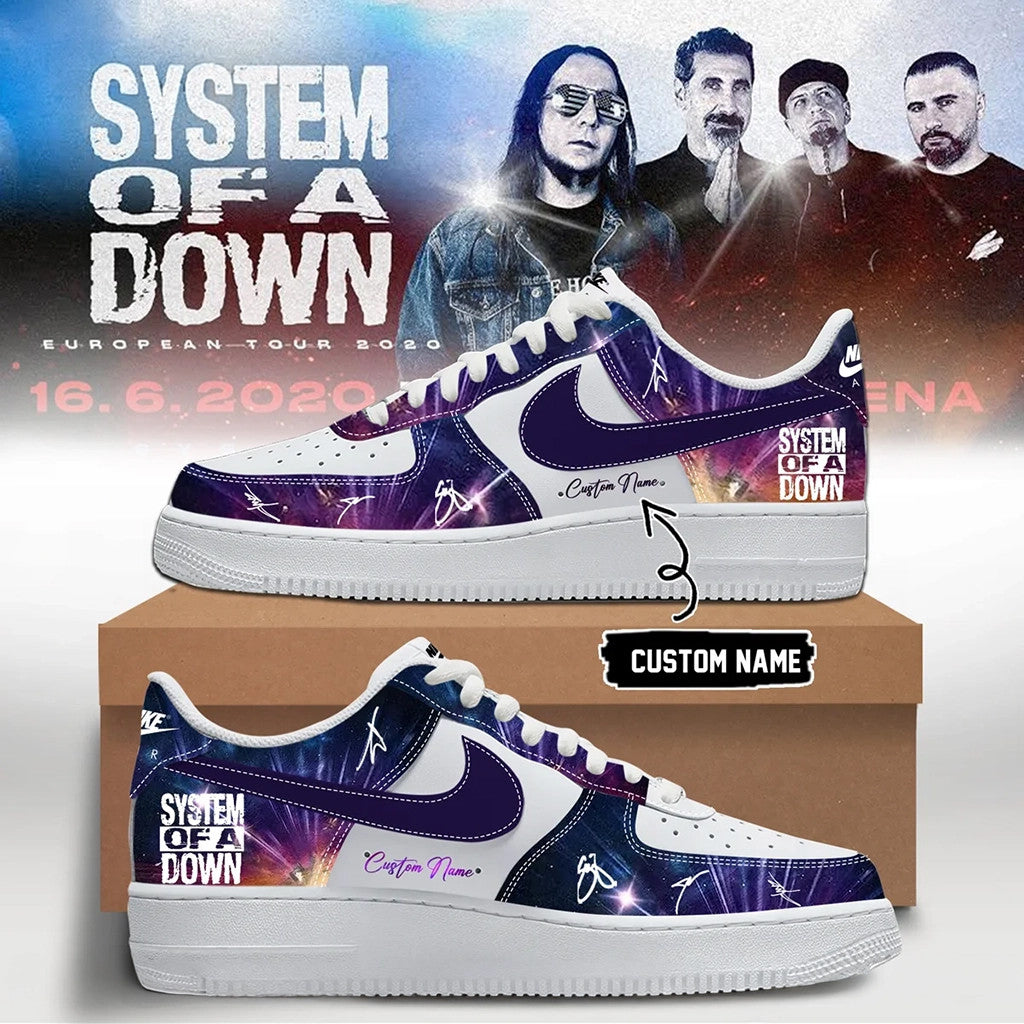 Custom System Of A Down Merch 2026 SOAD Europe UK Stadium Tour Signature Sneakers Fan Shoes - Loomnari