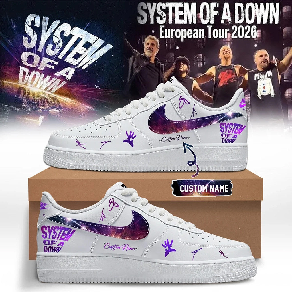 Custom System Of A Down Merch 2026 SOAD Europe UK Stadium Tour Sneakers Signature Gift For Fans - Loomnari