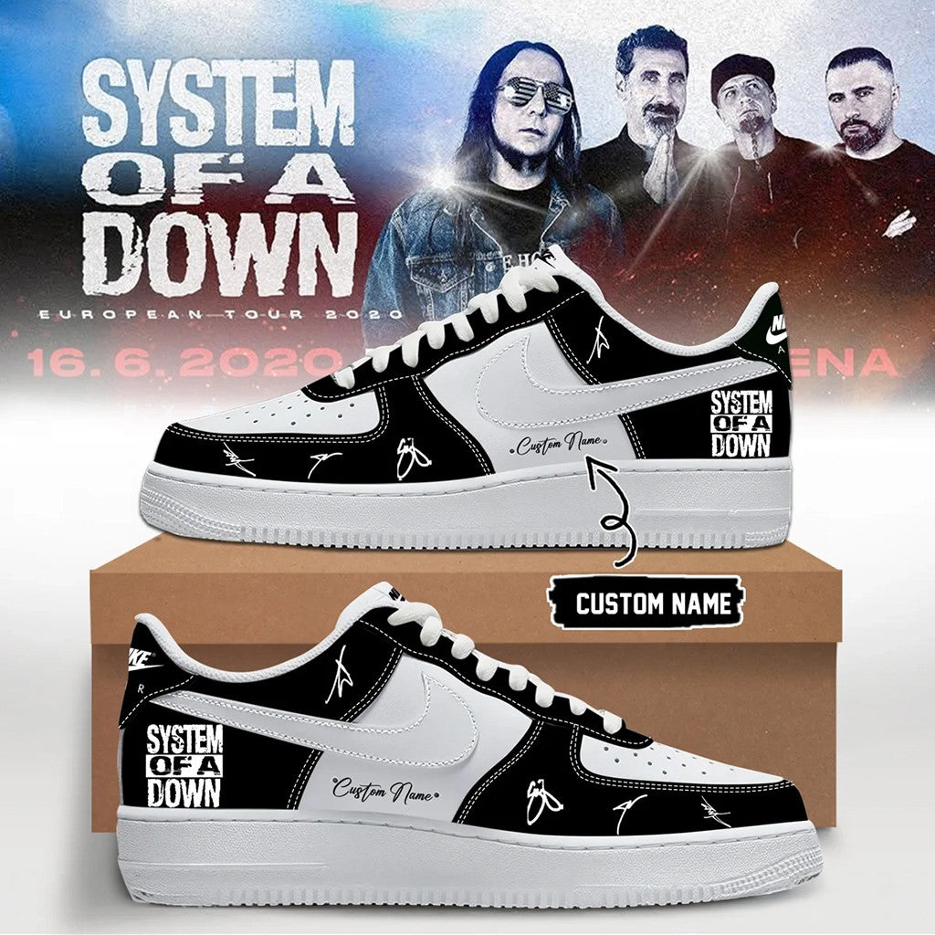 Custom System Of A Down Merch SOAD Europe UK Stadium Tour 2026 Sneakers Signed Husband Gifts - Loomnari