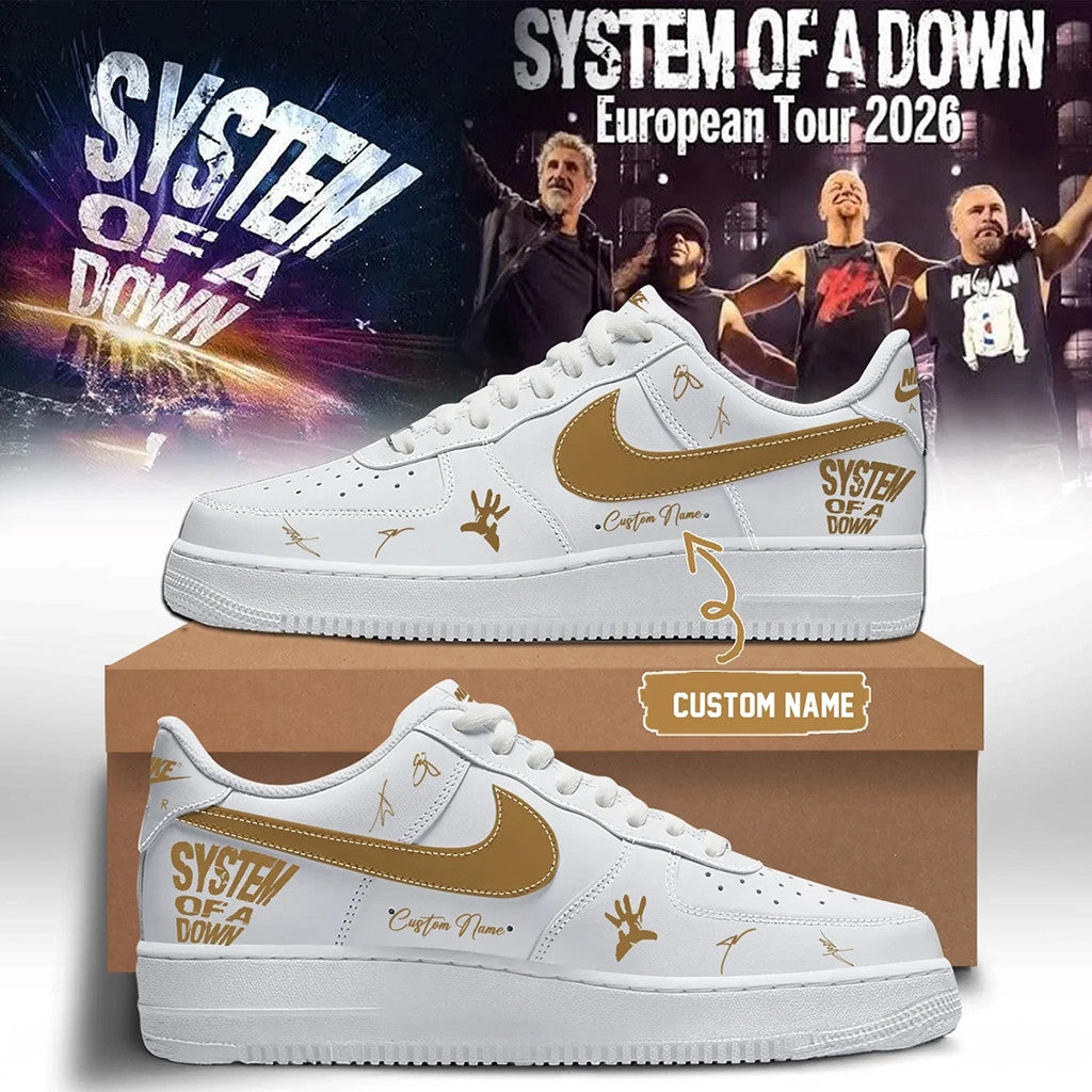 Customized System Of A Down 2026 Tour Signature Shoes Sneakers SOAD Merch Gift For Music Fans - Loomnari