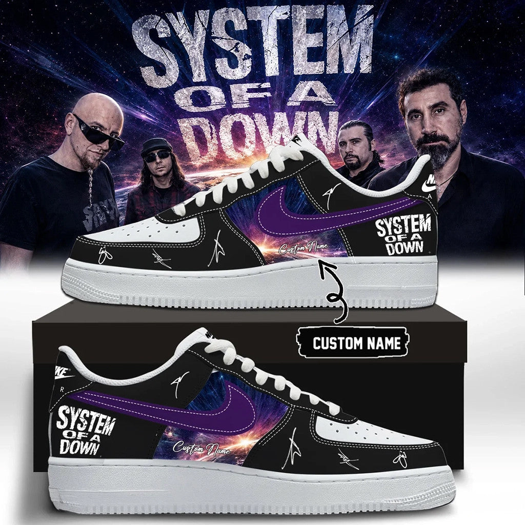 Personalised SOAD 2026 Merch System Of A Down Tour Signed Shoes Sneakers Gift For Band Lover - Loomnari