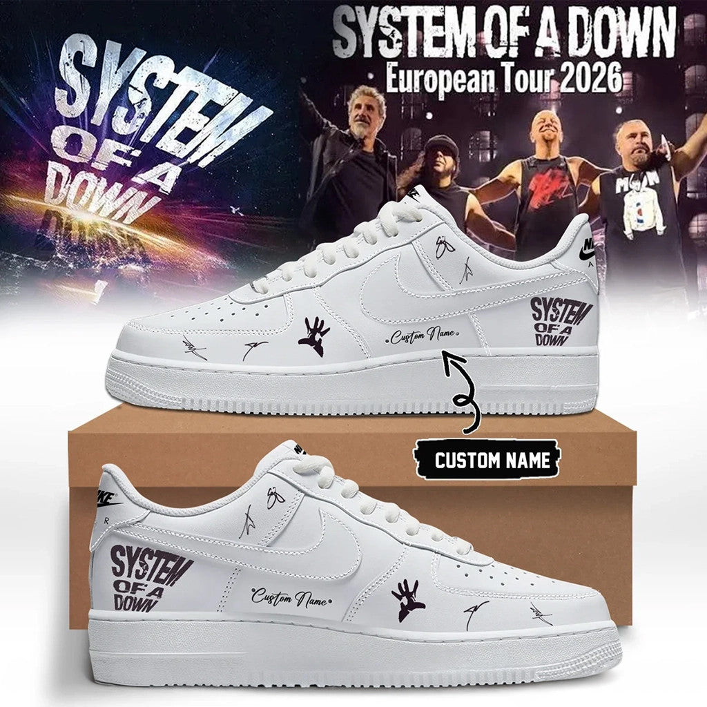 Personalized SOAD Tour 2026 Signed Sneakers Music Fan Shoes System Of A Down Band Merch Gifts - Loomnari