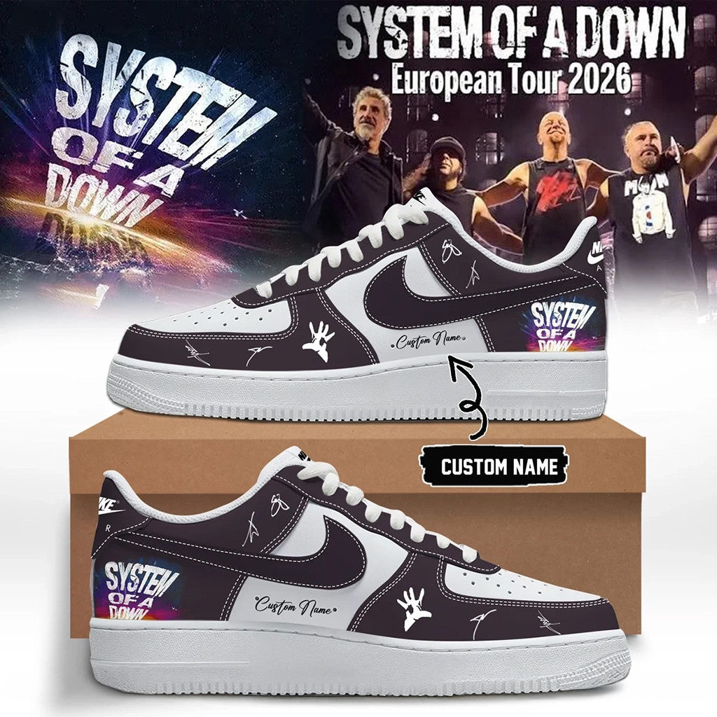 Personalized SOAD Tour Merch System Of A Down Tour 2026 Signature Shoes Sneakers Fan Gifts - Loomnari