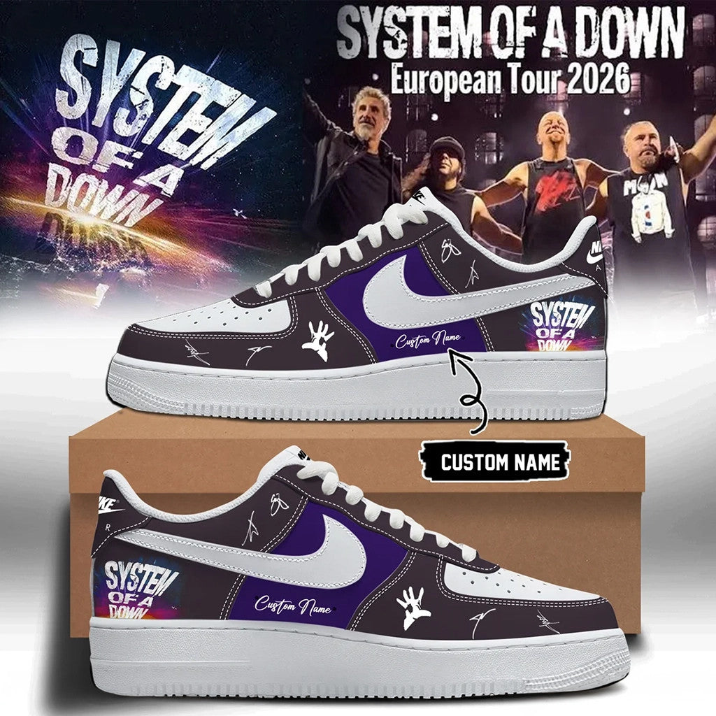 Personalized System Of A Down 2026 European Tour Signature Shoes Sneakers SOAD Merch BFF Gifts - Loomnari