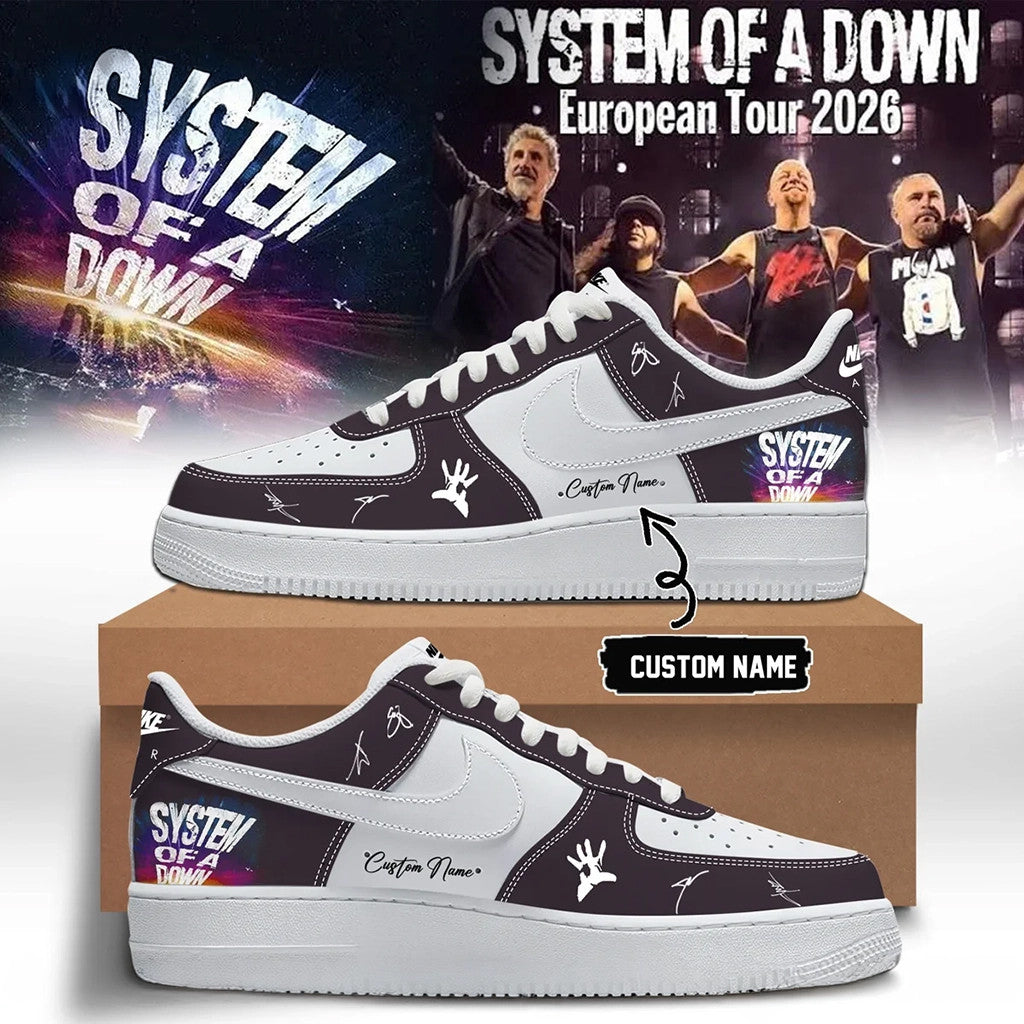 Personalized System Of A Down Merch SOAD Europe UK Tour 2026 Sneakers Signed Music Fan Shoes - Loomnari