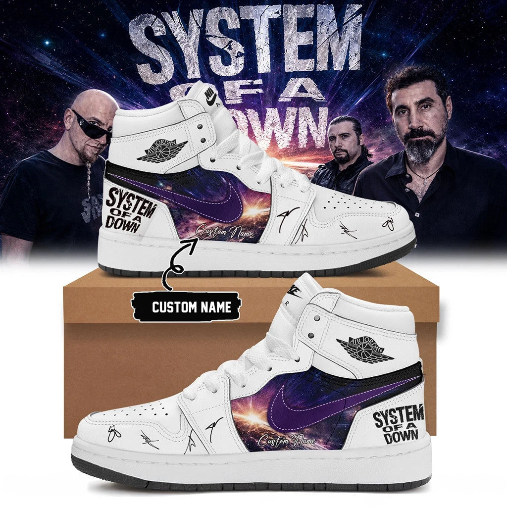 Custom SOAD Tour 2026 Merch System Of A Down Signed Shoes Sneakers Unique Gift For Music Fans - Loomnari