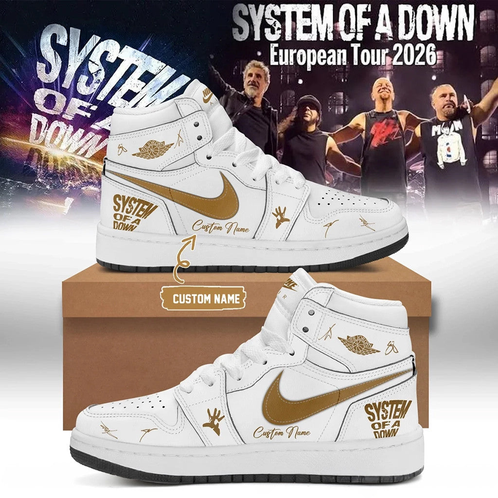 Customized System Of A Down 2026 Tour Signature Sneakers Music Fan Shoes SOAD Merch - Loomnari