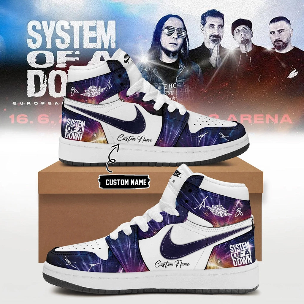 Personalized System Of A Down Merch 2026 SOAD Europe UK Stadium Tour Signature Shoes Sneakers - Loomnari