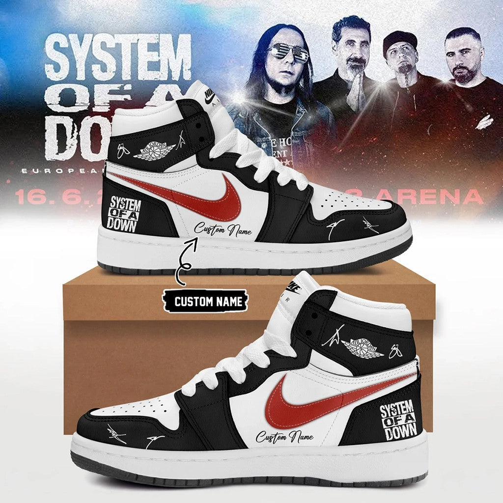 Personalized System Of A Down Merch SOAD Europe UK Tour 2026 Sneakers Signed Music Fan Gear - Loomnari