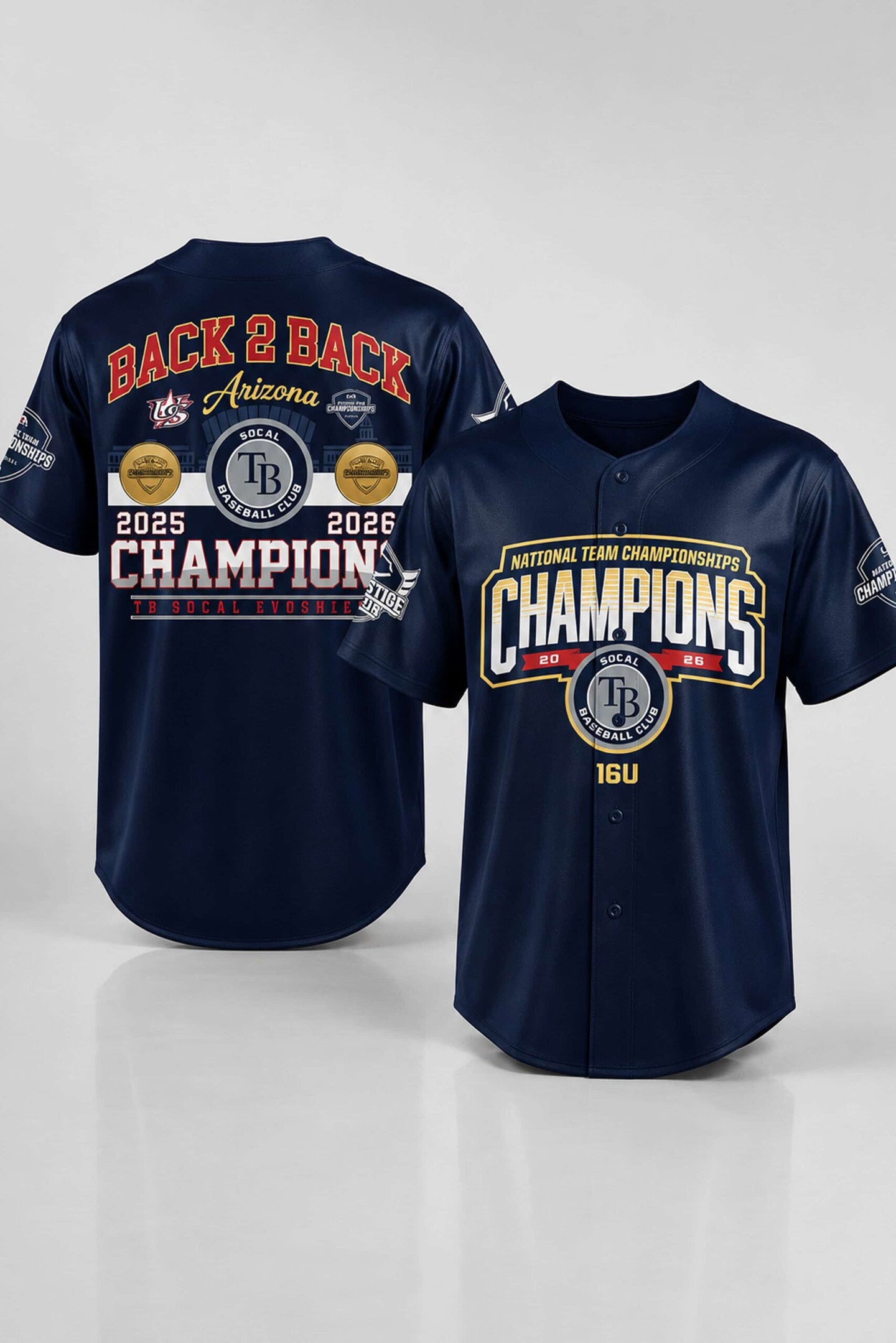 TB Socal Evoshield 16U National Team Merch Championships Arizona 2026 Baseball Jersey Present - Loomnari