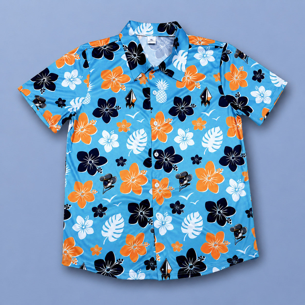 Space Cowboys Tropical Floral Pineapple Hawaiian Shirt Space Cowboys Merch Gift For Men - Loomnari