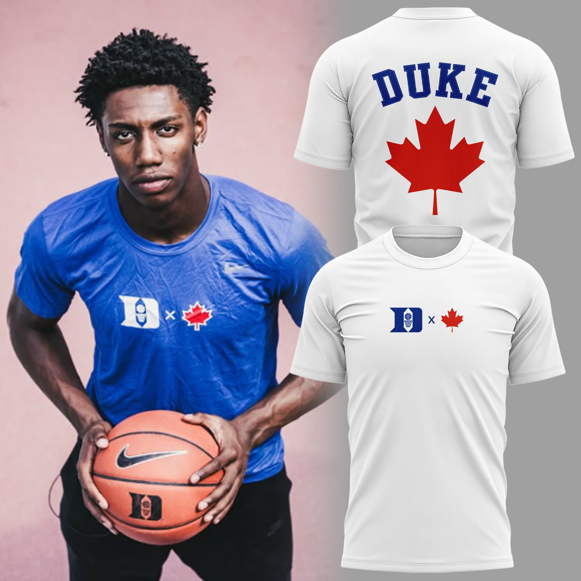 Duke Blue Devils X Canada Merch Duke Hockey T-Shirt Gift For Sport Fans - Loomnari