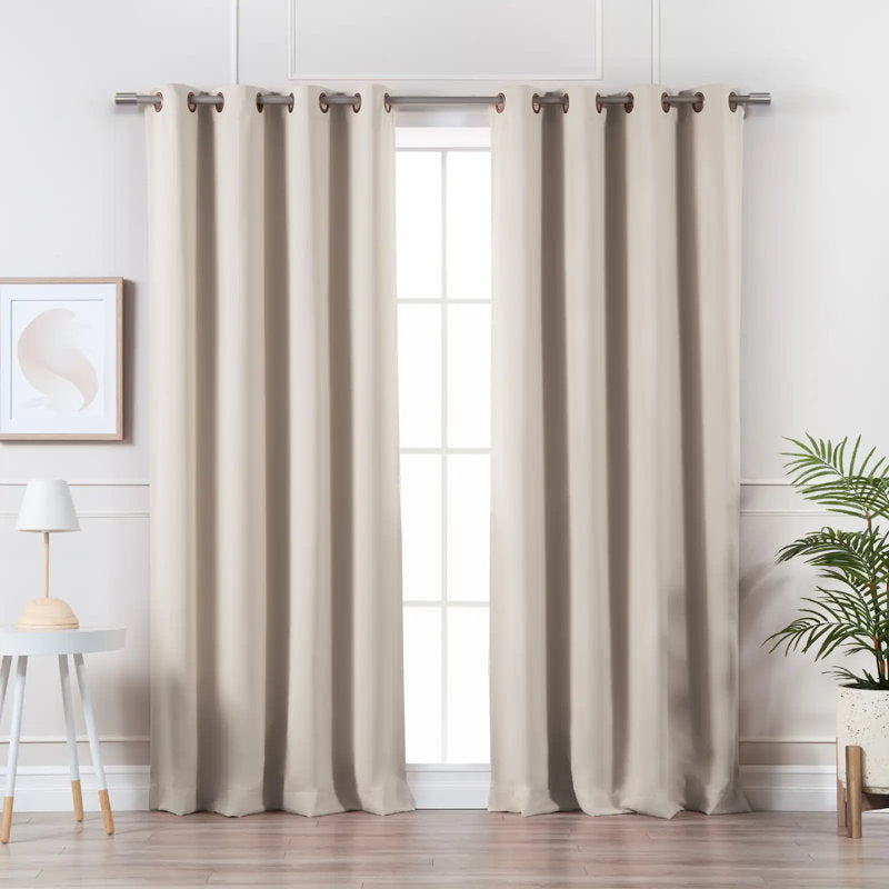 Adina Sevan Thermal Grommet Curtain Panels - Solid Blackout Set of 2