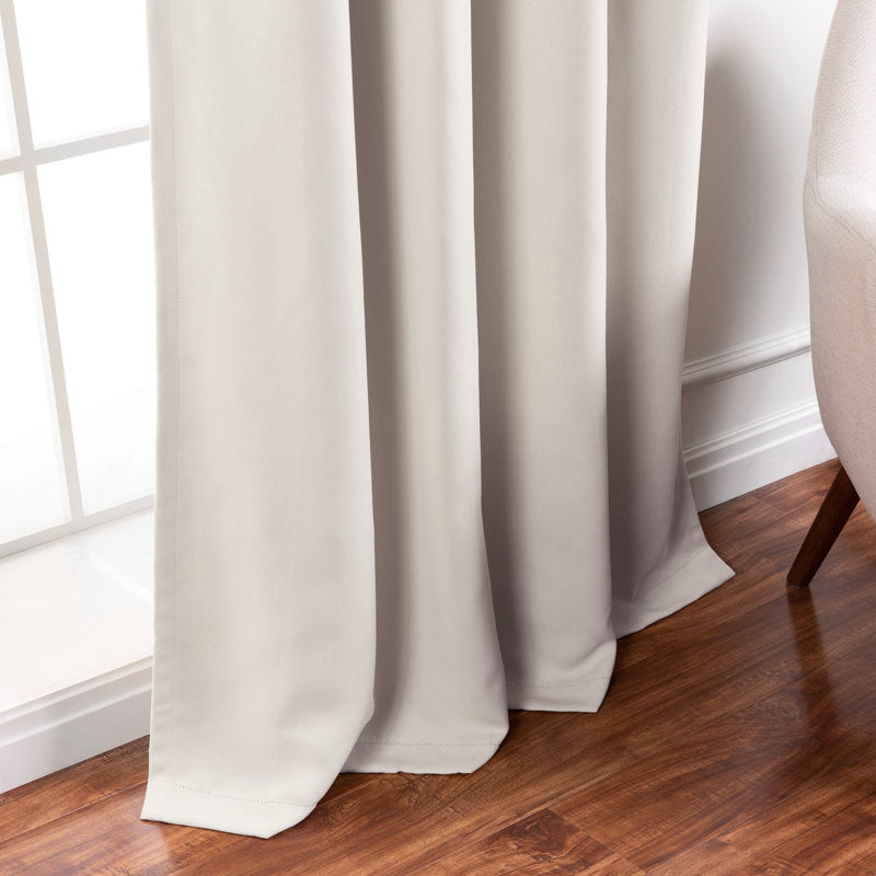 Adina Sevan Thermal Grommet Curtain Panels - Solid Blackout Set of 2
