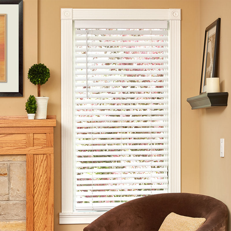 Akura Cordless Faux Wood Blinds - 2" Room Darkening Venetian Blinds