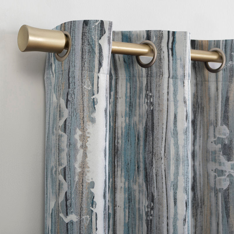 Abstract Art Blackout Grommet Curtain Panel - Thermal & Noise Reducing