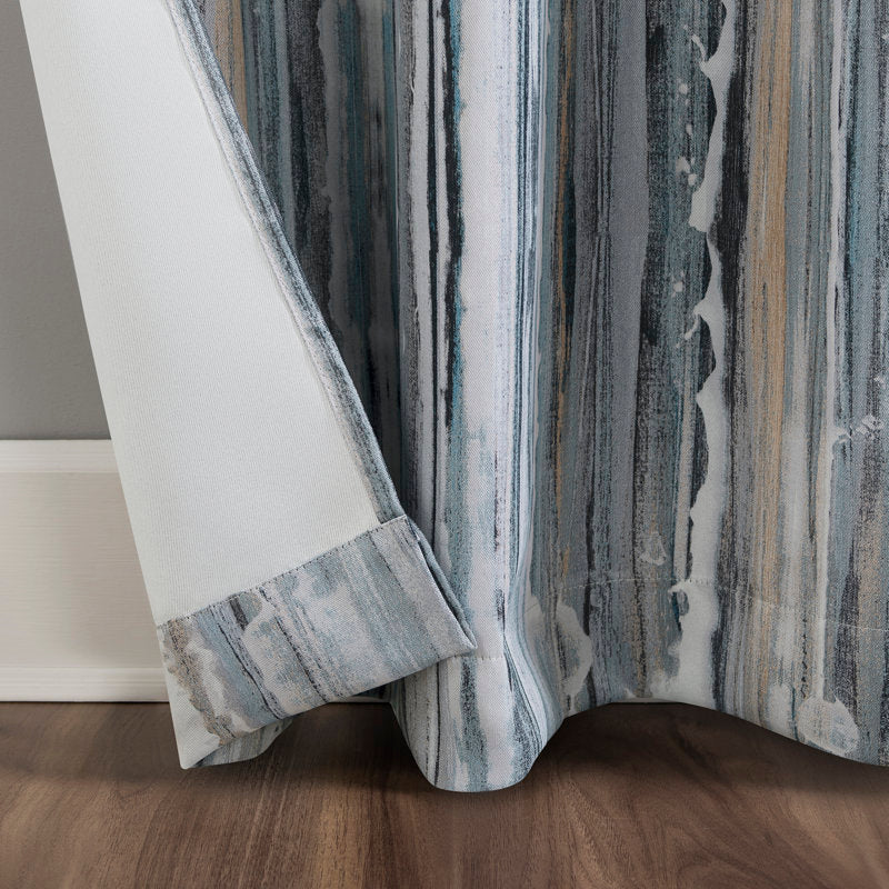 Abstract Art Blackout Grommet Curtain Panel - Thermal & Noise Reducing
