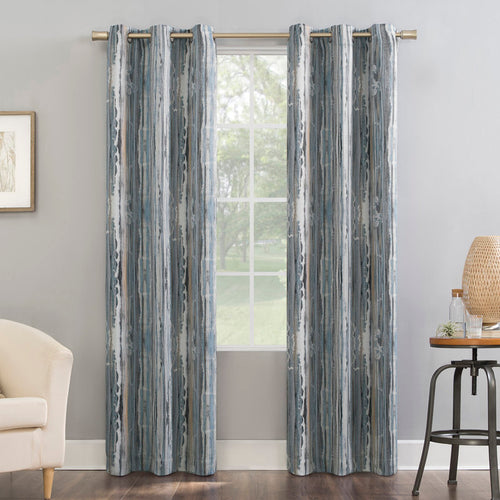 Abstract Art Blackout Grommet Curtain Panel - Thermal & Noise Reducing